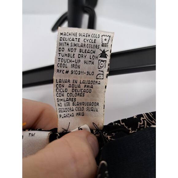 Kathie Lee Collection Womens Skirt Size 8 Black Flowy Feminine Cottagecore - Picture 6 of 10